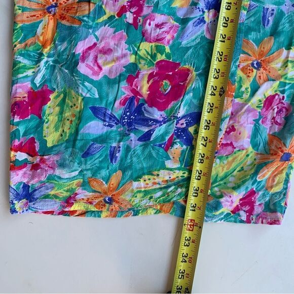 Jams World Tiger Lily Hawaiian Floral True Wrap Skirt Sz Small Adjustable Rayon - Picture 5 of 10